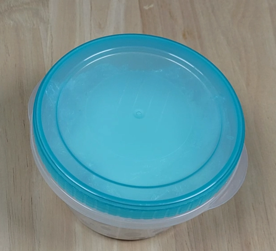 Royal icing stored in airtight container in fridge