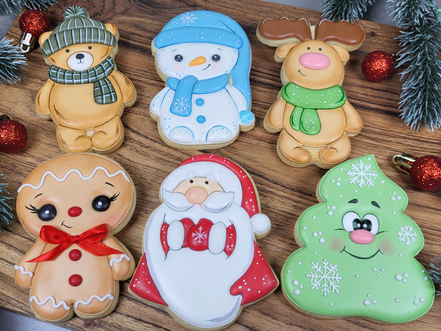 Decorated royal icing cookies